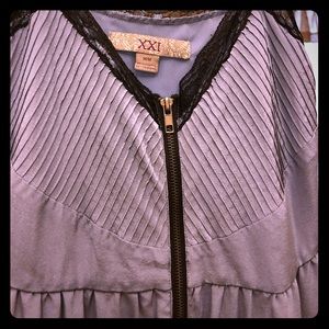 Forever 21 Blue Retro zip up dress